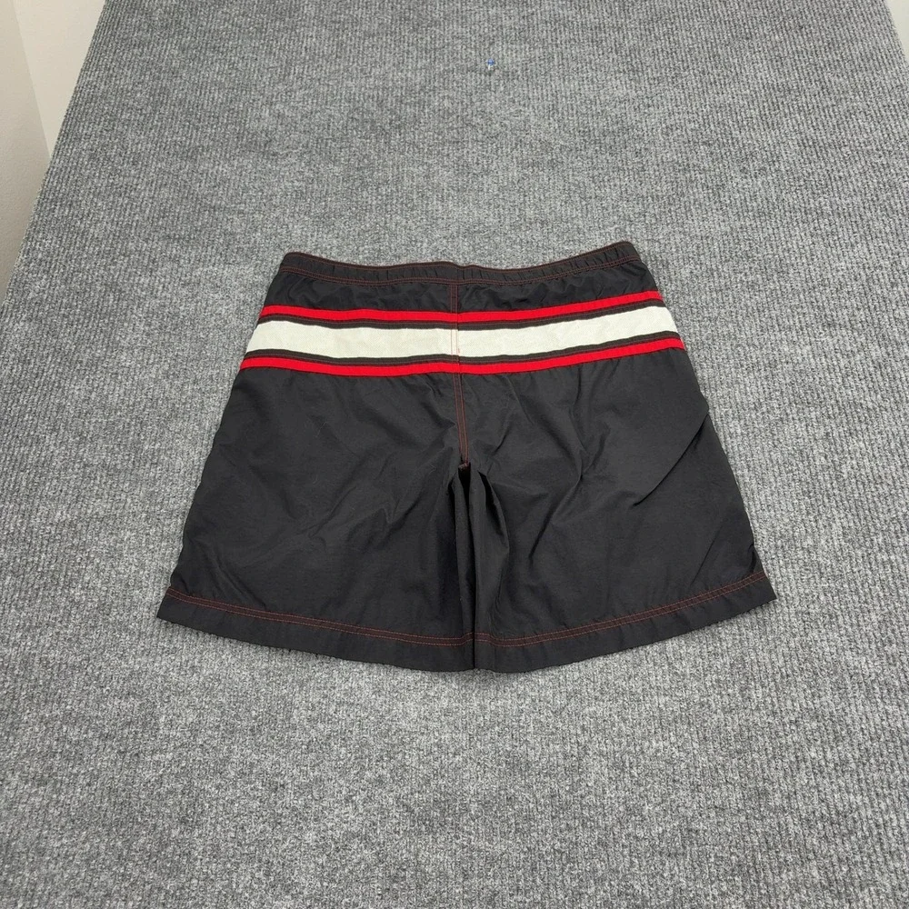 Vintage Polo Sport Ralph Lauren Swim Trunks‎ Mens L Black Nylon Mesh Stripe 90s